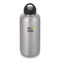 Klean Kanteen Wide Mouth Single Wall Stainless Steel Water Bottle with Leak Proof Stainless Steel Interior Cap - 64oz - Brushed Stainless, Model Number: 1003122