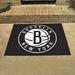 FANMATS NBA Brooklyn Nets All-Star 42.5 in. x 33.75 in. Non-Slip Indoor Only Door Mat Synthetics in Black/Pink | Wayfair 19457