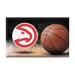 FANMATS NBA Atlanta Hawks Ball 30 in. x 19 in. Non-Slip Outdoor Door Mat Rubber in Black/Brown | 19 W x 30 D in | Wayfair 19064