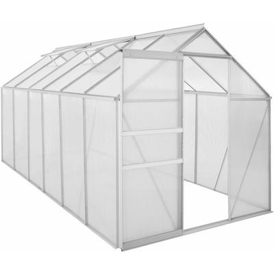 Zelsius - Aluminium Gewächshaus 380 x 190 cm, 6 mm Platten, 7,22 m²