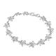 AeraVida Tropical Island Chic Plumeria Flowers .925 Sterling Silver Link Bracelet - 7.75