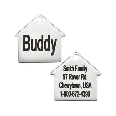 Frisco Stainless Steel Personalized Dog & Cat ID Tag, Dog House, Small