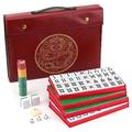 Mose Cafolo Chinese Mahjong Set X-Large 144 Numbered Melamine 1.5" Large Size Tile with Carrying Travel Case, English Manual, Pro Complete Mahjong Game Set, (Majiang, Mah-Jongg, Maj Jongg, Ma Jong)