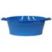 Ebern Designs Harold Oval Tub Galvanized Steel Pot Planter Metal in Blue | 9 H x 18 W x 16 D in | Wayfair DAA707AF69264E4F81B5A9B6E3F2949D