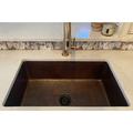 Premier Copper Products 30" Hammered Copper Single Basin Kitchen Sink Copper in Brown | 9 H x 19 D in | Wayfair KSDB30199