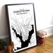 Wrought Studio™ 'Charlottetown City Map' Graphic Art Print Poster in Ink Paper in White | 36 H x 24 W x 0.05 D in | Wayfair