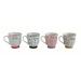 Gracie Oaks Kumani 4 Piece Teacup Set Ceramic/Earthenware & Stoneware in Black/Gray/Pink | 4 H in | Wayfair 839846D11E90437A92E638E8441CC3DE