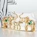 Matashi Crystal Studded Family of Elephants Figurines Crystal in Yellow | 3.5 H x 8 W x 2 D in | Wayfair MTAF12253G