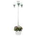 Charlton Home® Aquilla Solar 9-Light LED 80" Post Light Aluminium/Metal in Gray/White | 80 H x 28 W x 28 D in | Wayfair