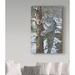 Millwood Pines 'Bobcat on Tree' Acrylic Painting Print on Wrapped Canvas Metal in Black/Brown/Gray | 32 H x 22 W x 2 D in | Wayfair