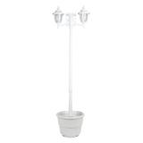 Charlton Home® Appleby Solar 2-Light LED 84" Post Light Aluminium/Metal in Gray/White | 84 H x 23.6 W x 18 D in | Wayfair