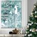 The Holiday Aisle® ChiChi Christmas - Graphic Art Print on Canvas Canvas, Wood in Blue/Green/White | 16 H x 12 W x 1.5 D in | Wayfair