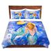 East Urban Home Moon Wish Mermaid Duvet Cover Set Microfiber in Blue | 1 Twin Duvet Cover + 1 Standard Sham | Wayfair