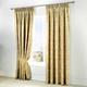 Serene Jasmine Curtains with Tie-backs, 168 x 183cm, Champagne Gold