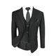 SK255 TCH-HNK03 All in One Boys Formal Wedding Suits, 6 Piece Complete Set in Black Age 1 Year