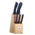 WMF Knife block with knife set, 7-piece, 6 forged knives, 1 block made of beech wood, special blade steel, stainless steel rivets