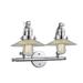 Longshore Tides Akers 2-Light Vanity Light in Gray/Black | 12 H x 18.25 W x 10 D in | Wayfair B977F989452E4C3F8131D19CDA349A60