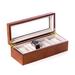 Charlton Home® Wood 4 Watch Box Wood in Brown | 3.25 H x 4.5 W x 11.25 D in | Wayfair 22B0BAEAA3F9467EAC4B4FE1EF956508