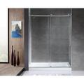 ANZZI Madam Series 48" W x 76" H Single Sliding Semi-Frameless Shower Door in Gray | 76 H x 48 W in | Wayfair SD-AZ13-01CH