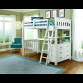 Highlands Twin Loft Bed in White Wood - Hillsdale 12070N
