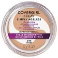 COVERGIRL & Olay Simply Ageless Instant Wrinkle Defying Foundation Ivory 0.4 Ounce Pot, Foundation Plus Titanium Dioxide Sunscreen (packaging may vary)