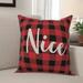 The Holiday Aisle® Renae Nice in Buffalo Check Plaid Throw Pillow Polyester | 18 H x 18 W x 1.5 D in | Wayfair DC733979A5134A939650F43984757F82