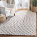 White 96 x 0.37 in Indoor Area Rug - Breakwater Bay Preece Geometric Handmade Flatweave Area Rug Polyester/Viscose/Wool | 96 W x 0.37 D in | Wayfair