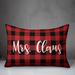 The Holiday Aisle® Nell Mrs. Claus in Buffalo Check Plaid Lumbar Pillow Polyester/Polyfill blend | 14 H x 20 W x 1.5 D in | Wayfair