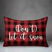 The Holiday Aisle® Debrah don't Let it Snow in Buffalo Check Plaid Lumbar Pillow Polyester/Polyfill blend | 14 H x 20 W x 1.5 D in | Wayfair