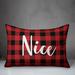 The Holiday Aisle® Aceves Nice in Buffalo Check Plaid Lumbar Pillow Polyester/Polyfill blend | 14 H x 20 W x 1.5 D in | Wayfair