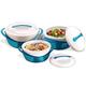 Pinnacle Insulated Casserole Dish with Lid 3 pc. set 2.6/1.25/.6 qt. Elegant Hot Pot Food Warmer/Cooler - Large Thermal Soup/Salad Serving Bowl Stainless Steel, Best Gift Set for Moms, Holidays - Teal
