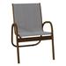 Latitude Run® Gardenella Stacking Patio Dining Armchair Sling | 34 H x 24 W x 28.5 D in | Wayfair C08FB22EB65145549825D120922C5177