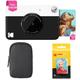 KODAK Printomatic Instant Camera (Black) Basic Bundle + Zink Paper (20 Sheets) + Deluxe Case