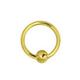 Ritastephens 14K Solid Yellow Gold Nipple Ring Captive Bead Ring Body Jewelry 14 Gauge