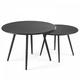 Lot de 2 tables basses de jardin en acier anthracite - Palavas - Gris Anthracite