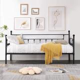 17 Stories Korecky Twin Iron Daybed Metal in Black | 39.1 H x 41.2 W x 78.9 D in | Wayfair 0531510950F54B56B3B51984C325AEC0