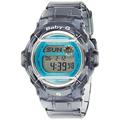 Casio Baby-G BG169R-8B Face Protector Ion-Plated Metal Grey Blue Watch Digital