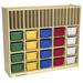 Childcraft Portable 30 Compartment Cubby w/ Trays Wood in Yellow | 42 H x 47.75 W x 13 D in | Wayfair 296906