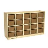 Childcraft Mobile 20 Compartment Cubby Wood in Brown | 30 H x 47.75 W x 13 D in | Wayfair 1440347