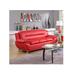 Orren Ellis Mulvey 80" Faux Leather Pillow Top Arm Sofa Faux Leather in Red | 33 H x 76 W x 34 D in | Wayfair B59F7AA904084500B9F34F261FC1D0C5