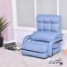 Lounge Chair - Ebern Designs Conners 55.12Cm Wide Tufted Polyester Lounge Chair Polyester in Blue | 28.8 H x 21.7 W x 37.6 D in | Wayfair
