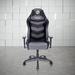 Latitude Run® Breesha Gaming Chair, Nylon in Gray/Black | 51 H x 27.6 W x 24 D in | Wayfair FC93BC52532644BF9A3ABF3BD7E211EE