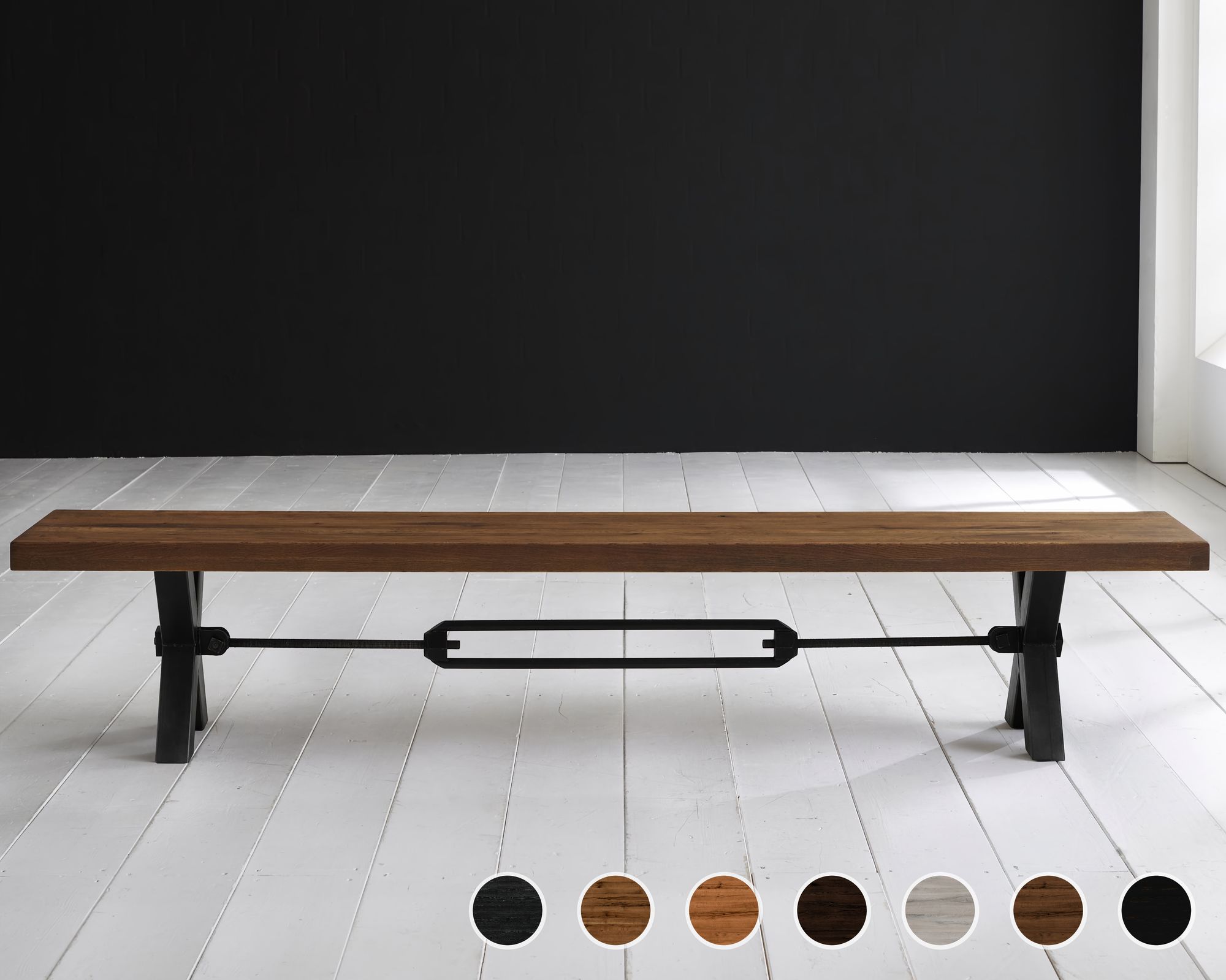 Bodahl Concept4You »Kansas« Sitzbank Rustic Oak 200x40x45 cm / white wash