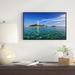 East Urban Home 'Lengkuas Island Indonesia' Framed Photographic Print on Wrapped Canvas in Blue/Green | 12 H x 20 W x 1 D in | Wayfair