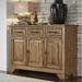 Shaler 58" Wide 3 Drawer Birch/Poplar Wood Sideboard Wood in Brown Laurel Foundry Modern Farmhouse® | 40 H x 58 W x 18 D in | Wayfair