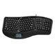 Adesso AKB-450UB - Ergonomic Keyboard with Built-in Touchpad, Wired, Multimedia Hotkeys, Split Keys Design, Built-in Palm Rest for Comfort - Compatible for PC & Windows XP/7/8/10,Black