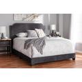 Baxton Studio Darcy Luxe and Glamour Dark Grey Velvet Upholstered Full Size Bed - 95-Darcy-Grey-Full