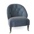 Slipper Chair - Duralee Chloe 27" Wide Slipcovered Slipper Chair Polyester in Blue/Navy | 32 H x 27 W x 29 D in | Wayfair WPGOS1662-010.15726-76