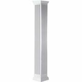 Ekena Millwork Craftsman Classic, Square Non-Tapered, Fluted PVC Column Kit, Tuscan Capital & Tuscan Base, Latex | 48 H x 9.63 W in | Wayfair