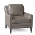 Armchair - Duralee Capucine 38" Wide Down Cushion Armchair Faux Leather in Gray | 35 H x 38 W x 30 D in | Wayfair WPGOS9032-015.DF15797-380